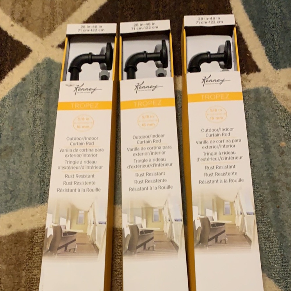 5/8” industrial curtain rods